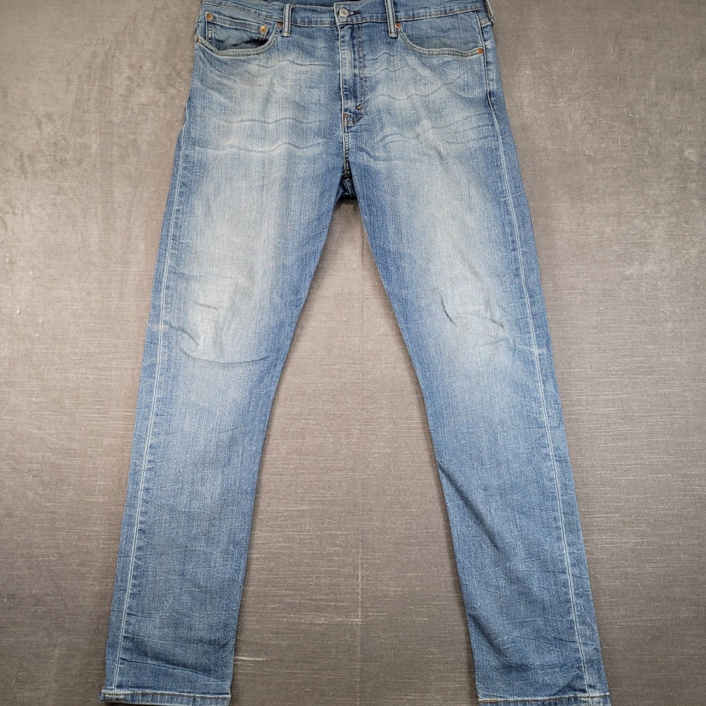 Levi 510 Jeans Mens 36x32 Light Wash Blue Denim Stretch Slim Fit Pants